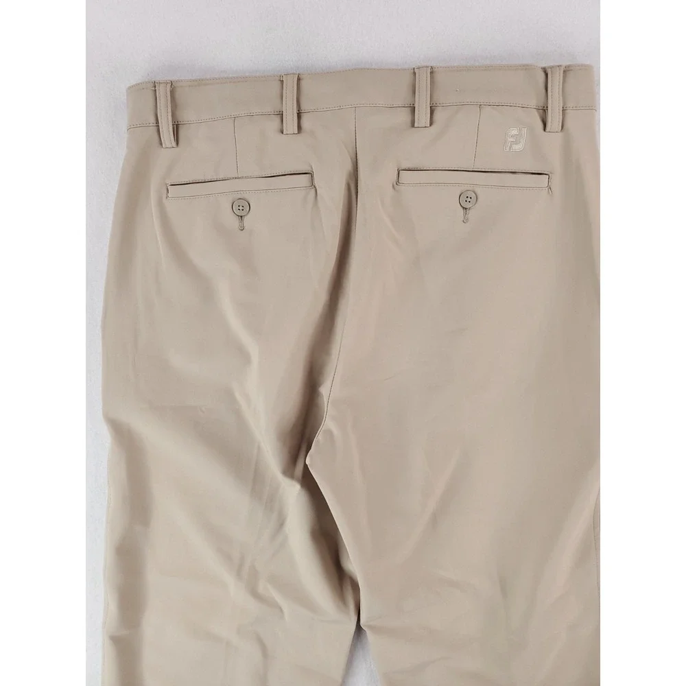 FootJoy Chino Pants Mens‎ 33x32 Khaki Performance Golf Stretch Flat Front Casual